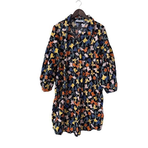 Eloquii Dresses & Skirts - Eloquii Elements Floral Print Shirt Dress Puff Sleeves size 22